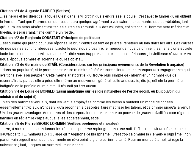 Citations calomnier Citations calomnier