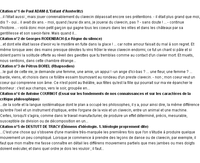 Citations clavecin Citations clavecin