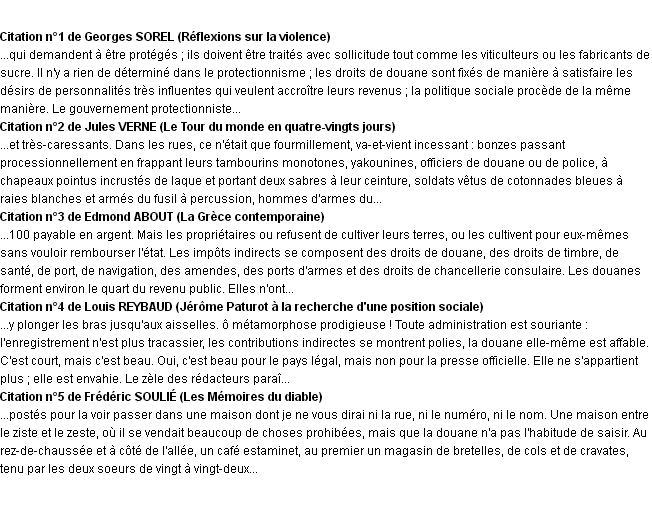 Citations douane Citations douane