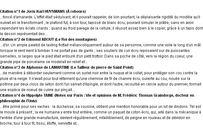 Citations écru Citations écru