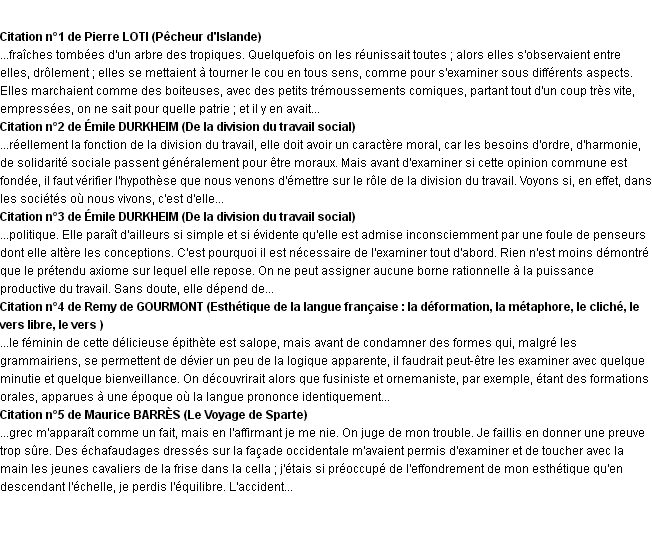 Citations examiner Citations examiner