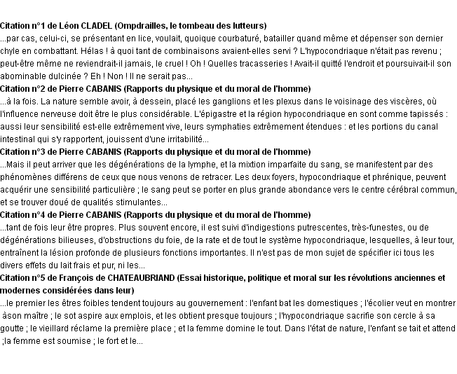 Citations hypocondriaque Citations hypocondriaque