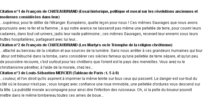 Citations pelletée