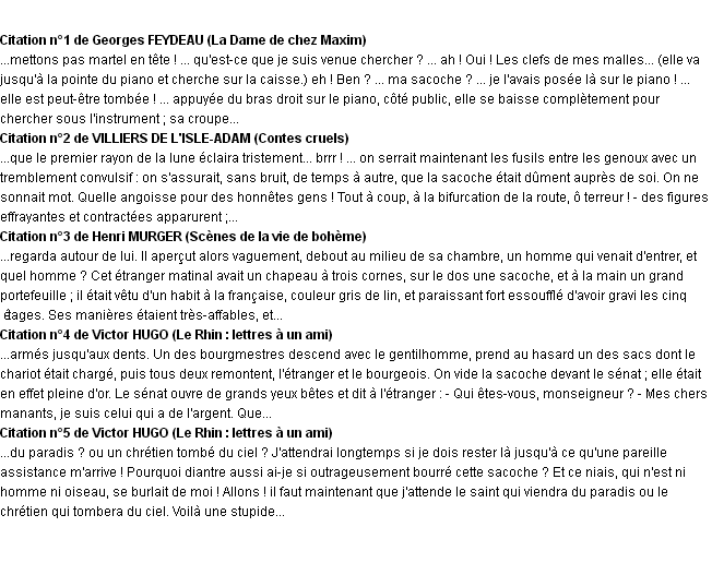 Synonyme de sacoche hotsell