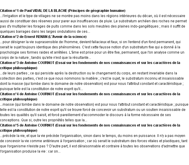Citations substratum Citations substratum