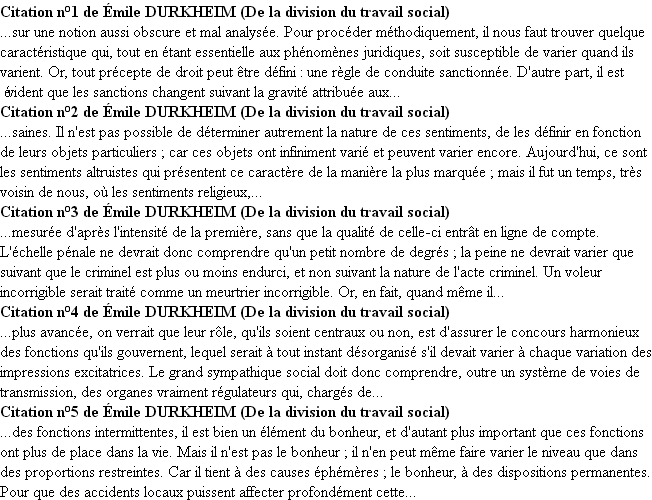 Citations varier Citations varier