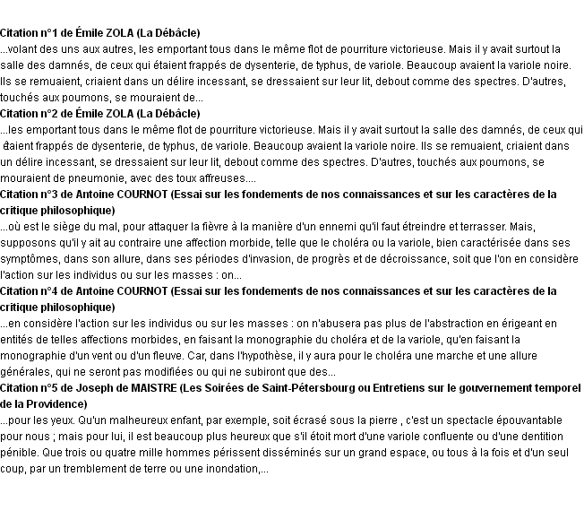 Citations variole