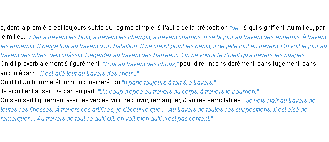 Définition à travers ACAD 1762