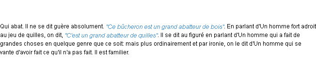 Définition abatteur ACAD 1798