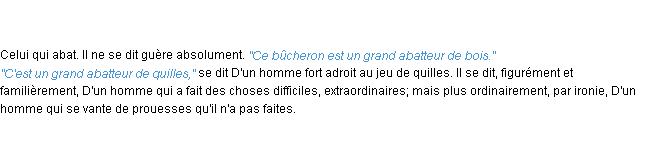 Définition abatteur ACAD 1835