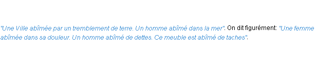 Définition abîme ACAD 1798