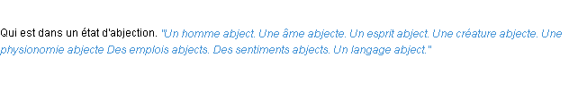 Définition abject ACAD 1932