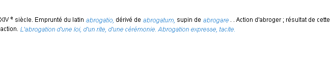 Définition abrogation ACAD 1986