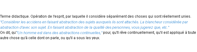 Définition abstraction ACAD 1798