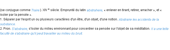 Définition abstraire ACAD 1986