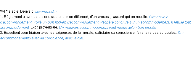 Définition accommodement ACAD 1986