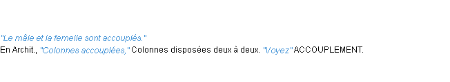 Définition accouple ACAD 1835