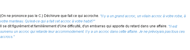 Définition accroc ACAD 1835