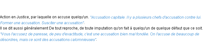 Définition accusation ACAD 1798