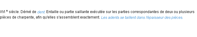 Définition adent ACAD 1986