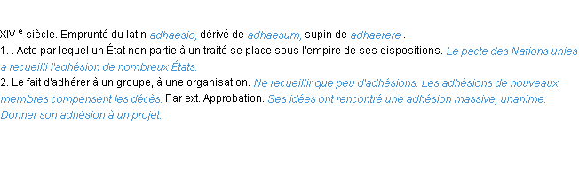 Définition adhésion ACAD 1986