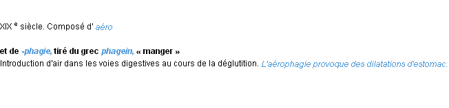 Aérophagie : La définition Aérophagie : La définition