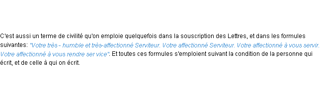 Définition affectionné ACAD 1798