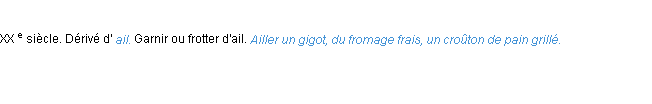 Définition ailler ACAD 1986