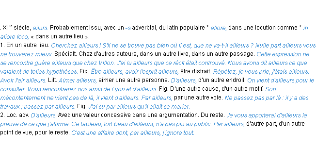 Définition ailleurs ACAD 1986