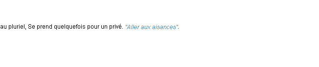 Définition aisances ACAD 1694