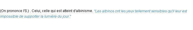 Définition albinos ACAD 1932