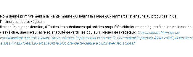 Définition alcali ACAD 1835