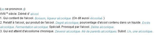 Définition alcoolique ACAD 1986