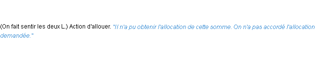 Définition allocation ACAD 1835