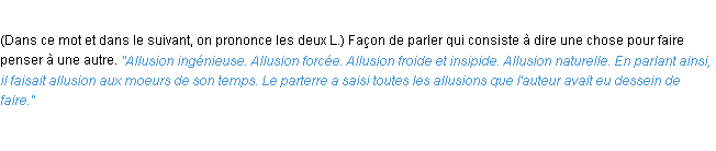 Définition allusion ACAD 1932