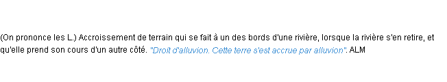 Définition alluvion ACAD 1798