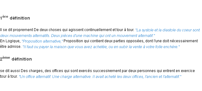 Définition alternatif ACAD 1835