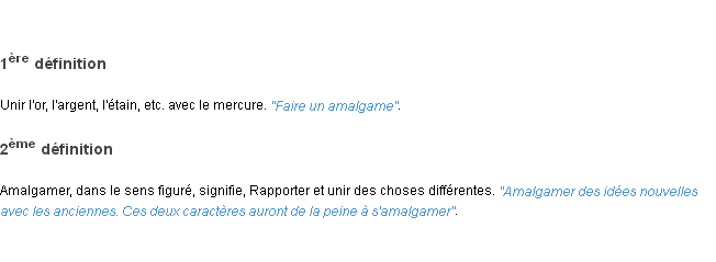 Définition amalgamer ACAD 1798