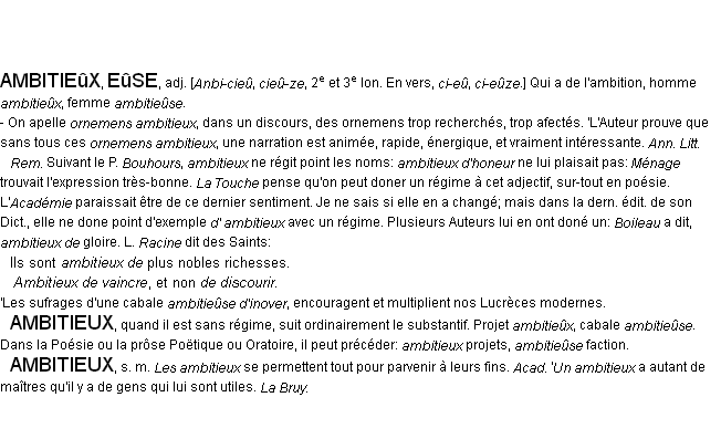 Définition ambitieûx JF.Feraud