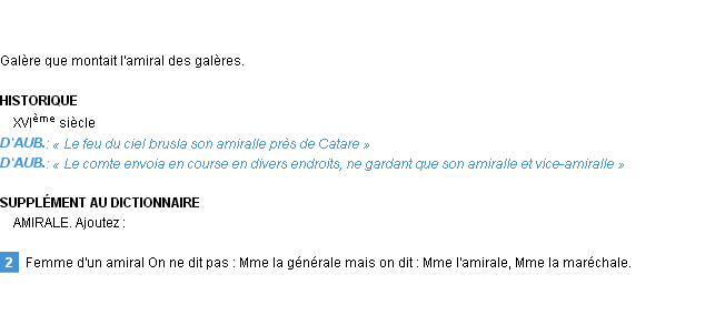 Définition amirale Emile Littré