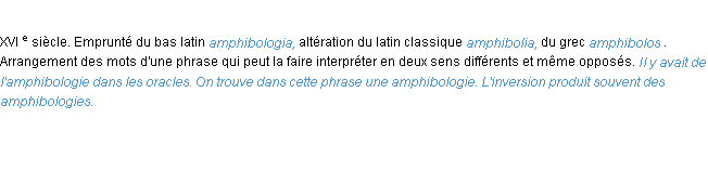 Définition amphibologie ACAD 1986