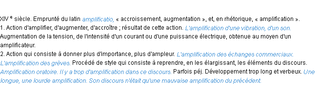 Définition amplification ACAD 1986