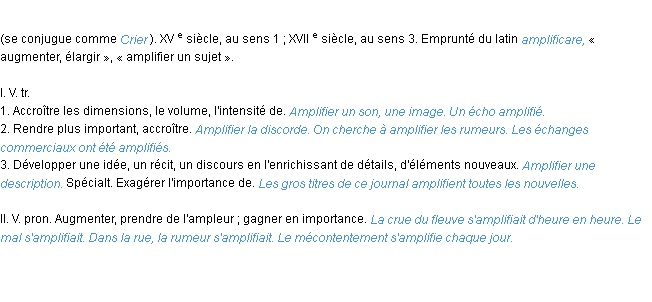 Définition amplifier ACAD 1986