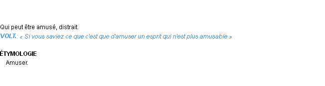 Définition amusable Emile Littré