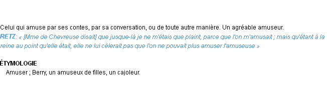 Définition amuseur Emile Littré