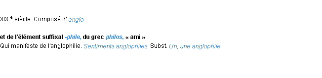 Définition anglophile ACAD 1986