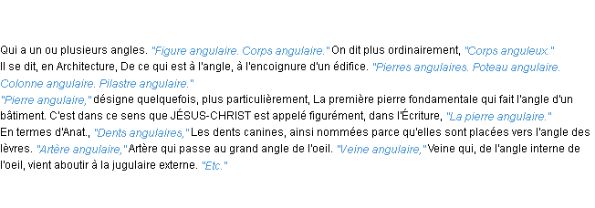 Définition angulaire ACAD 1835