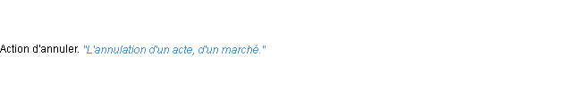 Définition annulation ACAD 1835