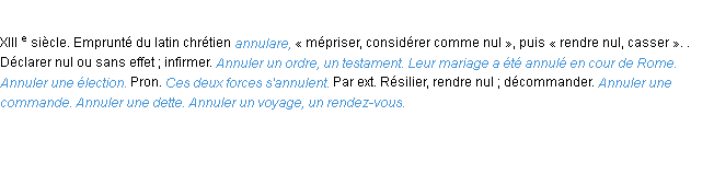 Définition annuler ACAD 1986