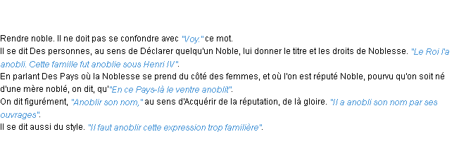 Définition anoblir ACAD 1798